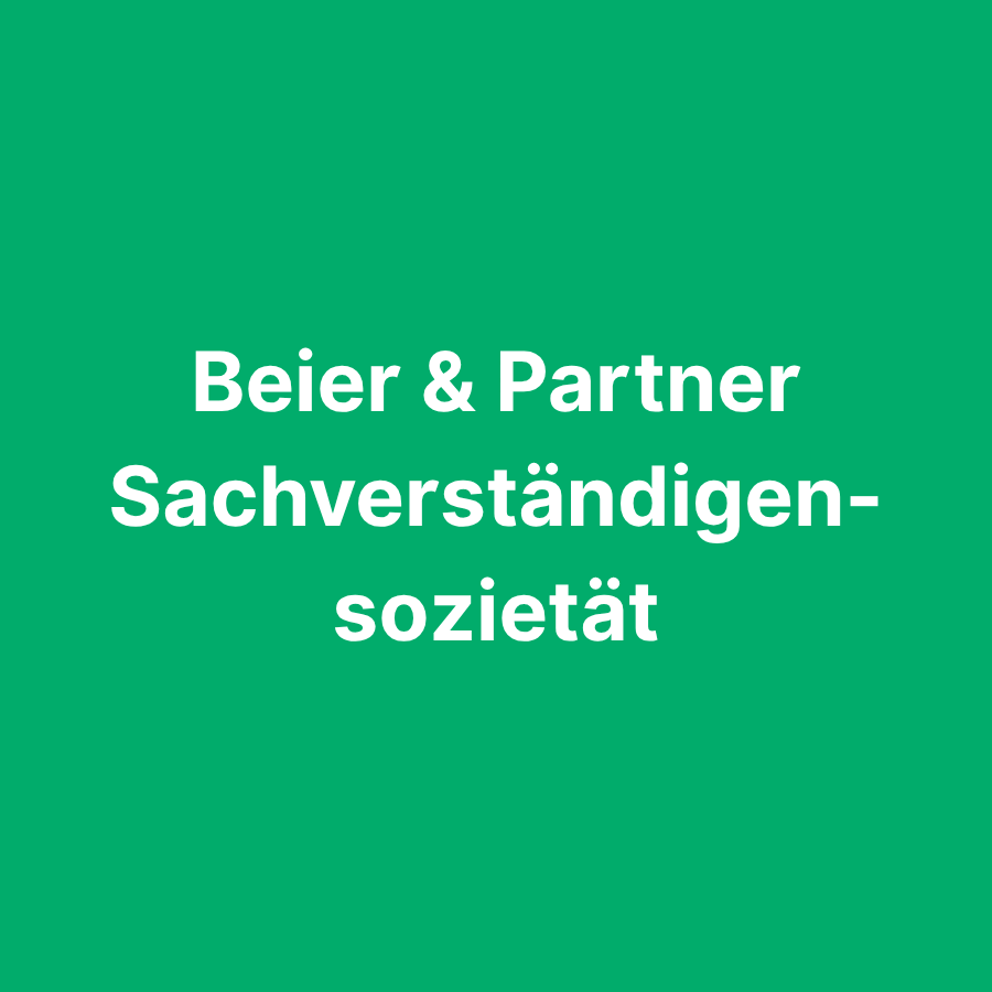 Beier &#038; Partner Sachverständigensozietät