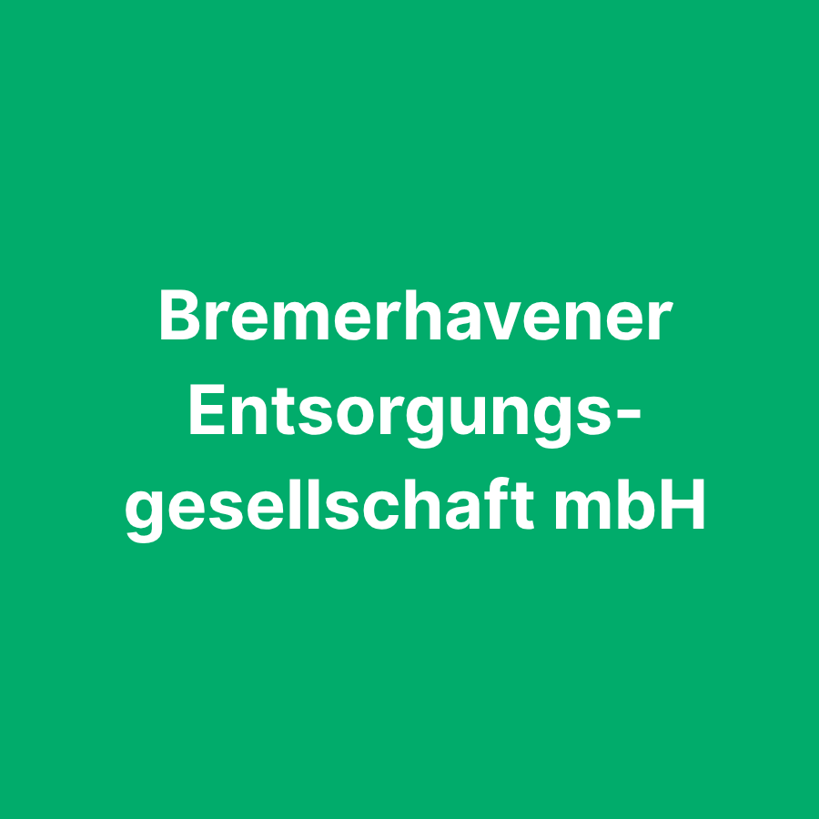 Bremerhavener Entsorgungsgesellschaft mbH