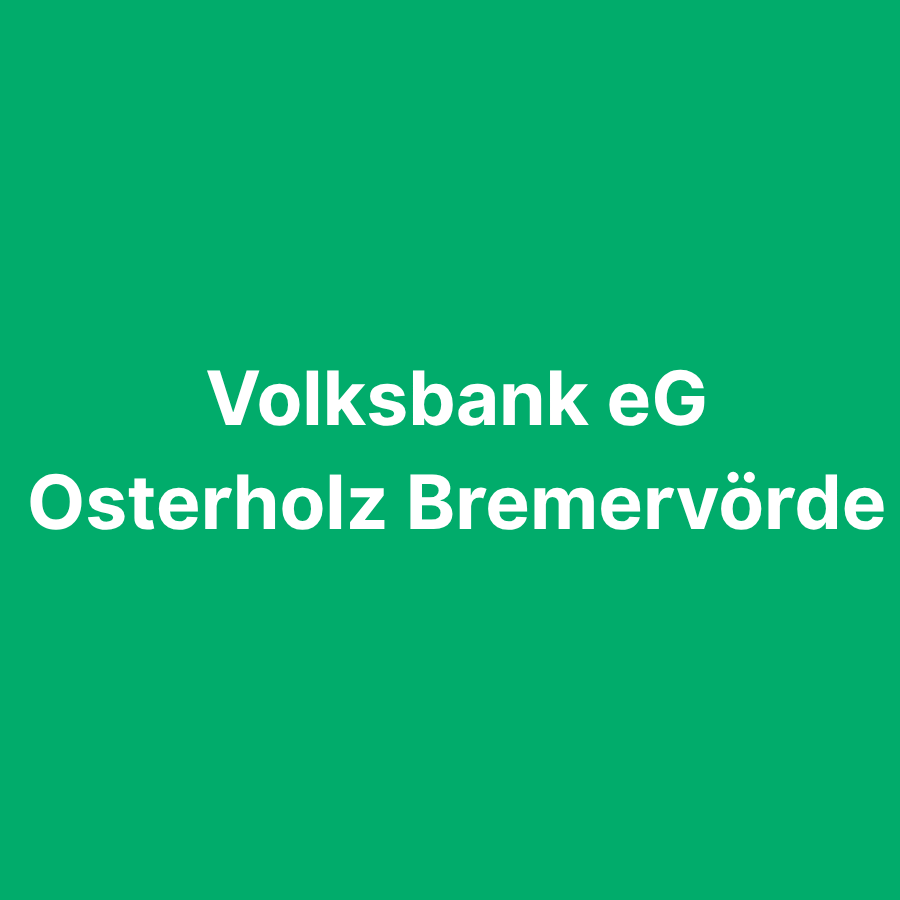 Volksbank eG Osterholz Bremervörde